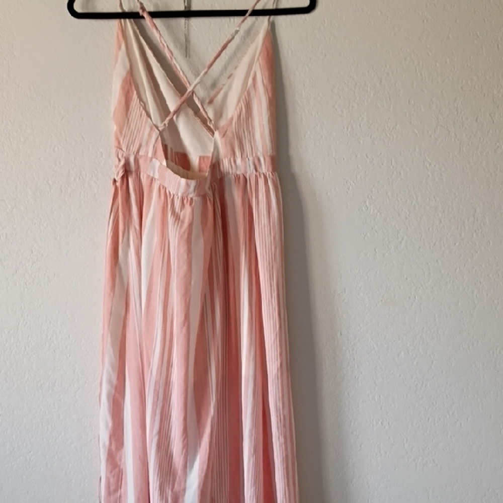 HARPER Women's Pink and White Striped Maxi Dress Size S - Picture 5 of 10